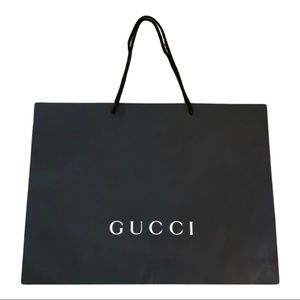 Gucci black paper shopping bag